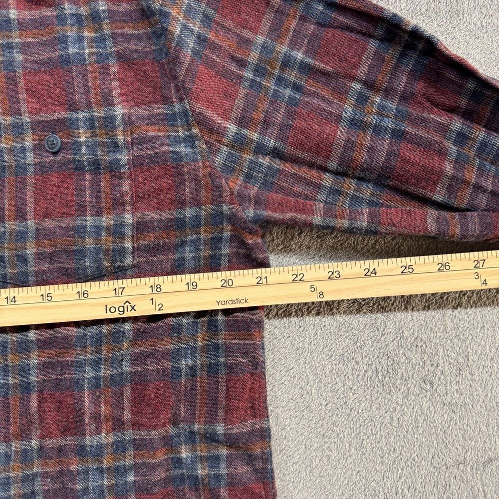 Weatherproof Vintage Button Shirt Plaid Long Sleeve Mens Medium‎ Red Outdoor - Picture 5 of 5